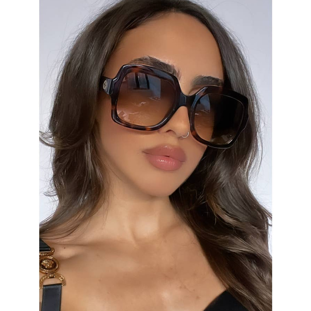 NEW GUCCI GG1337S Brown Havana Square Sunglasses